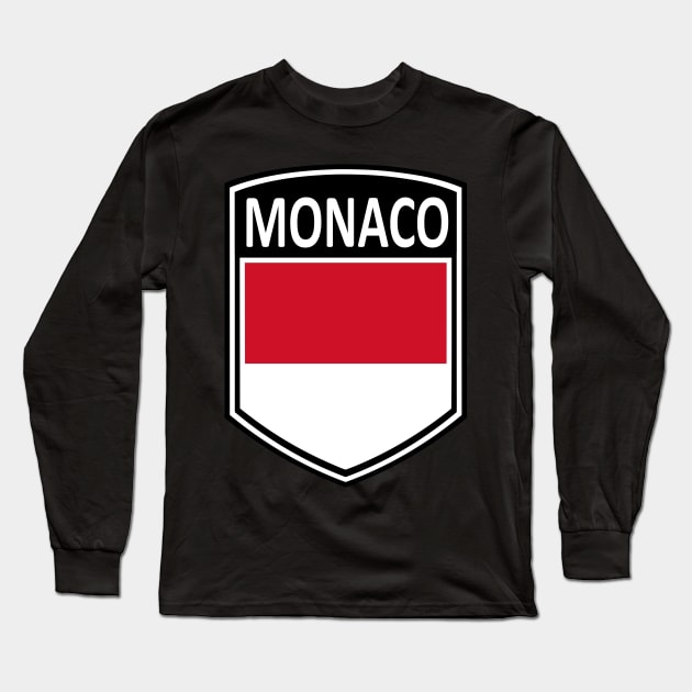 Flag Shield - Monaco Long Sleeve T-Shirt by Taylor'd Designs